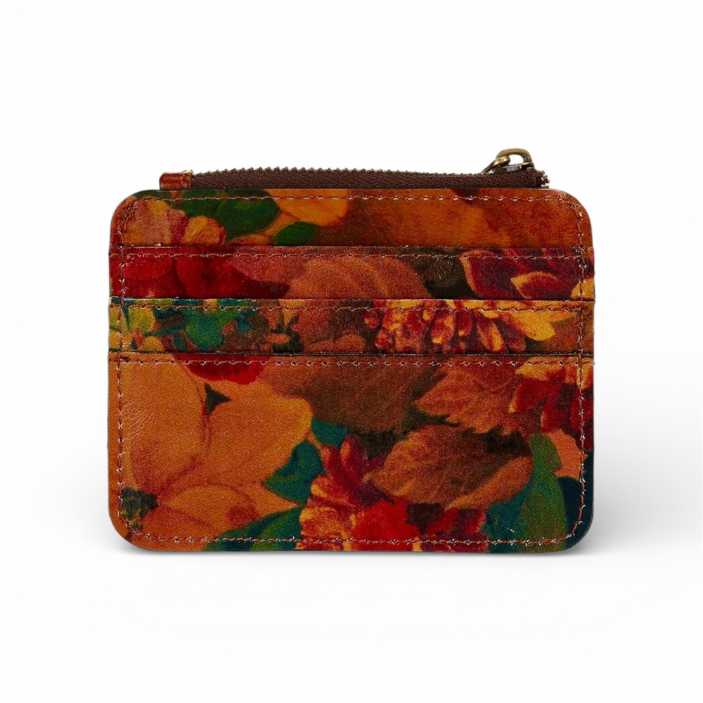 Patricia Nash Cassis Autumnal Floral Bifold Leather Wallet - Picture 2 of 3